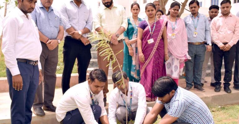 Plantation drive in the university on the occasion of World Environment Day